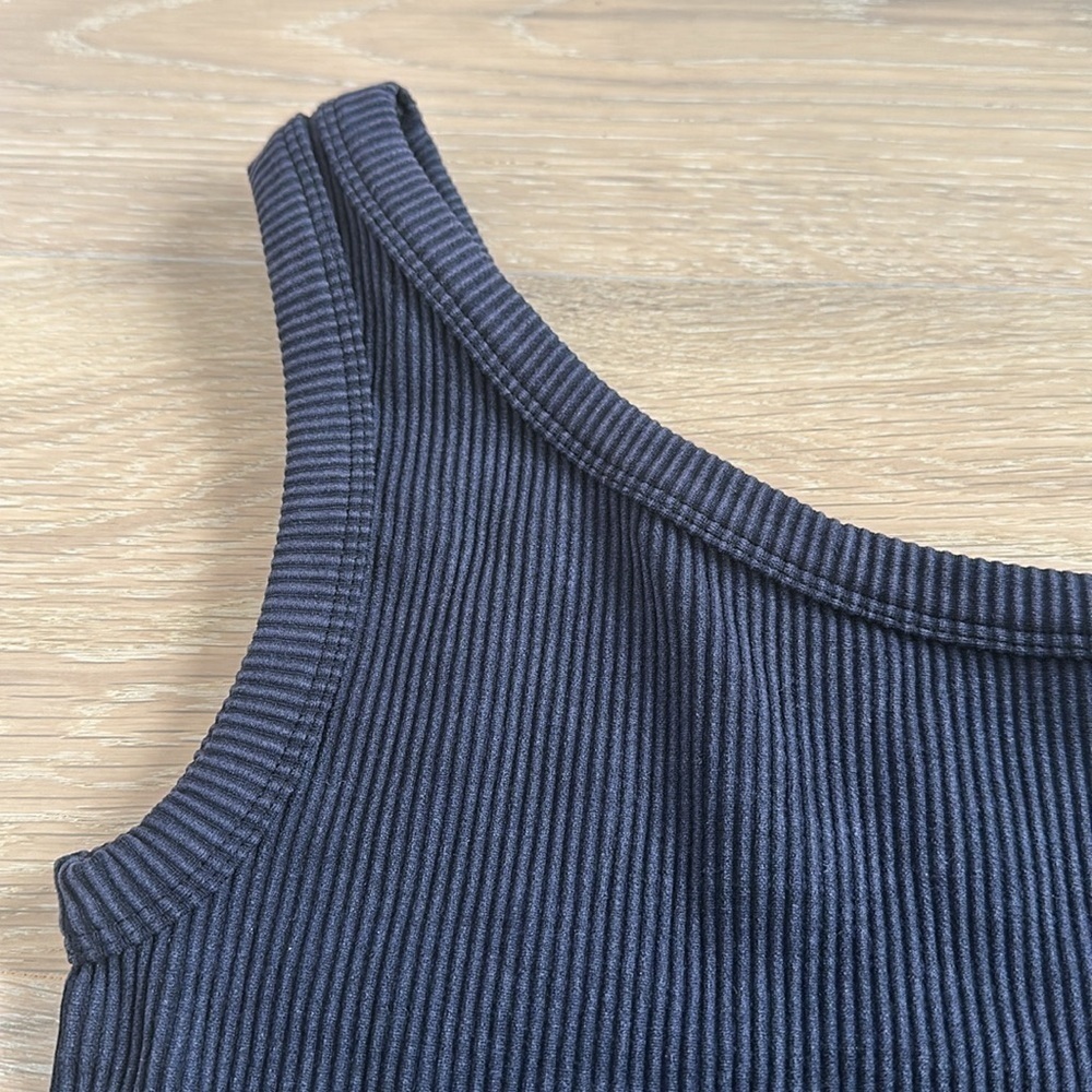 Savvi Women’s One Shoulder Tank Top Ribbed Pickleball Athleisure Brunch Pilates - Picture 8 of 11